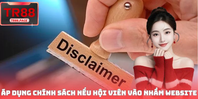Áp dụng chính sách nếu hội viên vào nhầm website